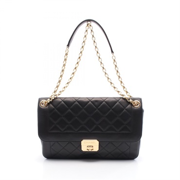 CHANEL Matelasse Shoulder Bag A67972 Lambskin sheep leather Black Used GHW CC