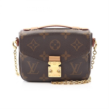 LOUIS VUITTON Micro Metis Chain Shoulder Crossbody Handbag M81267 Monogram Used