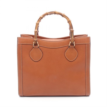 GUCCI Bamboo Handbag 002 0260 200110 leather Brown Used Women