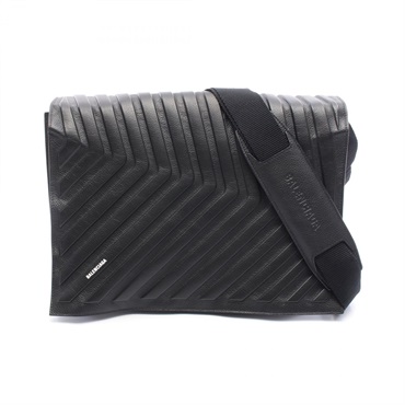 BALENCIAGA Car Shoulder crossbody messenger Bag 693540 leather Black Used mens