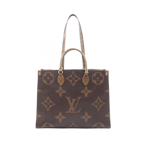 LOUIS VUITTON Onthego GM Shuolder Tote Bag M44576 Monogram Giant Brown Used LV