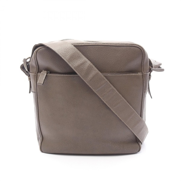 PRADA TESSUTO + VERNI Crossbody Shoulder Bag BR0755 leather Brown Used Women