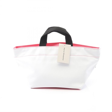 Herve Chapelier Nylon boat shaped tote S hand Bag 901N 01 56 blanc rose indian