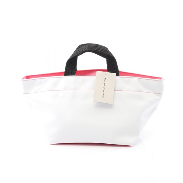 Herve Chapelier Nylon boat shaped tote S hand Bag 901N 01 56 blanc rose indian