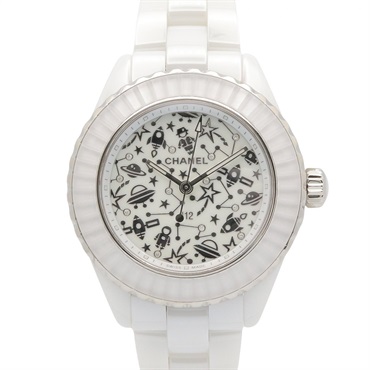 CHANEL J12 Cosmic Wrist Watch H7990 Quartz ceramic Used Women CC Coco