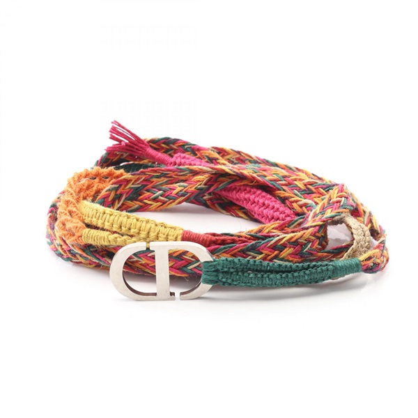 Christian Dior NATURAL belt ceinture 205cm B0094VWCI884 Fabric Multicolor Used