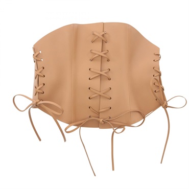 Christian Dior D-Lace Corset Belt B0103CGDK34U75 leather Brown #75 Used Women