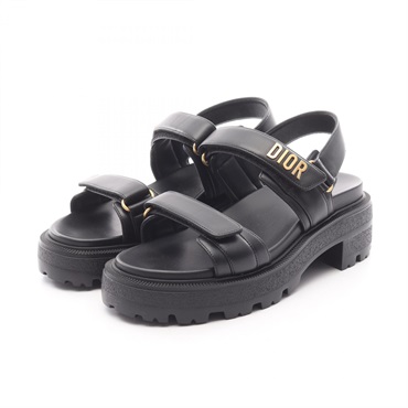 Christian Dior DIORACT Platform Sandals KCO016LAB90037 leather Black #37 NEW CD