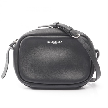 BALENCIAGA EVERYDAY CAMERA XS Shoulder Bag 489809 leather Black Used Women