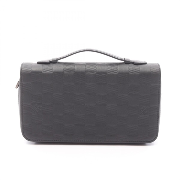 LOUIS VUITTON Zippy XL Around long wallet N61254 Damier Infini leather Onyx Used
