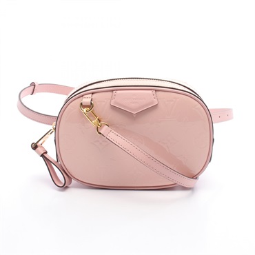 LOUIS VUITTON Belt Waist bag M90531 Vernis leather Rose Ballerine Used Women LV