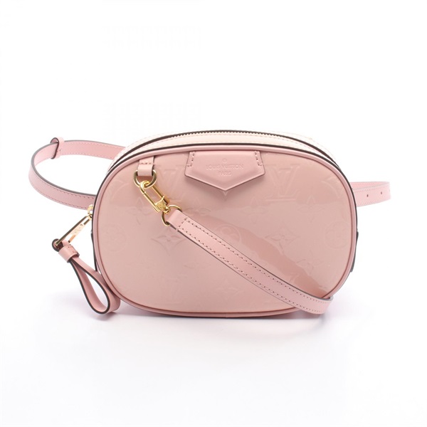LOUIS VUITTON Belt Waist bag M90531 Vernis leather Rose Ballerine Used Women LV
