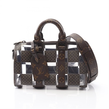 LOUIS VUITTON Keepall Bandouliere 25 Handbag M20872 Monogram chess canvas Brown