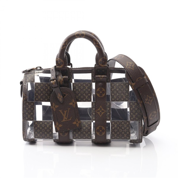LOUIS VUITTON Keepall Bandouliere 25 Handbag M20872 Monogram chess canvas Brown