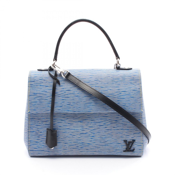 LOUIS VUITTON Cluny MM Shoulder Handbag M54323 Epi leather Blue Denim Used women