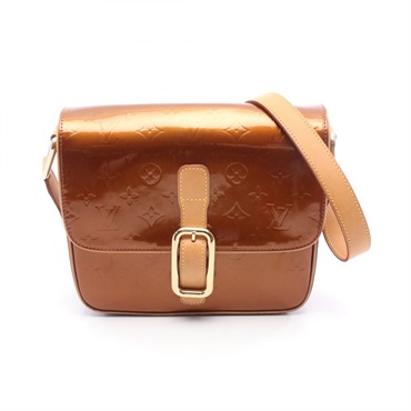 LOUIS VUITTON Christie GM Shoulder Crossbody Bag M91107 Vernis Bronze Used Women