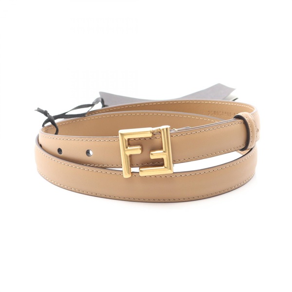 FENDI FF logo belt 8C0648AAIWF1AVA80 leather Beige 80/32 NEW Women
