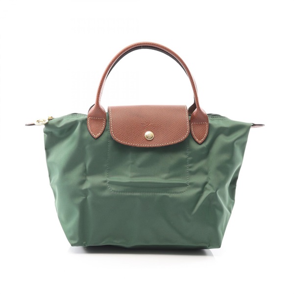 Longchamp Le Pliage S Tote hand Bag L1621089P95 Nylon leather British Green new