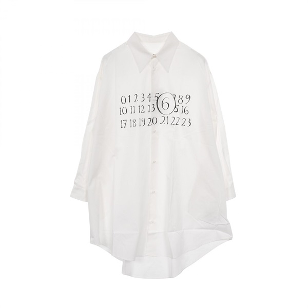 MM6 Maison Margiela Numeric Shirt Dress S52CT0787M35152100M cotton NEW Women #M