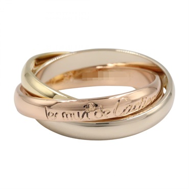CARTIER Trinity Ring 18KYG 18KPG 18KWG Three gold used US size 6.25 #53 unisex