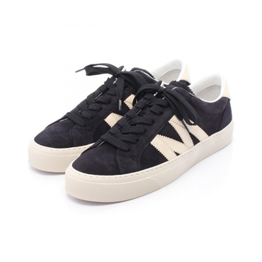 MONCLER MONACO2 sneakers 4M00180M607074U41 Suede leather Blk Beige #41 NEW mens