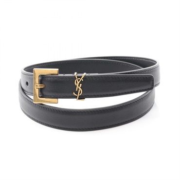 SAINT LAURENT PARIS Cassandra Monogram Narrow belt #65 554465BOO0W100065 leather
