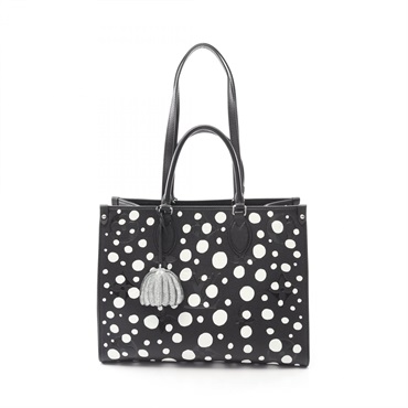LOUIS VUITTON x Yayoi Kusama On the Go MM Tote Bag M46389 Monogram empreinte LV