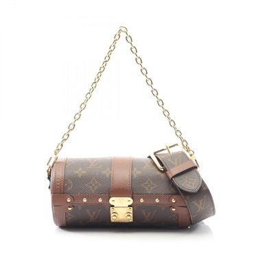 LOUIS VUITTON Papillon Trunk Shoulder Handbag M57835 Monogram canvas Brown Used