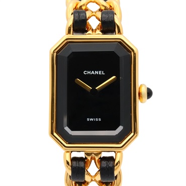 CHANEL Premiere S Wrist Watch H0001 Quartz Gold Plated leather Used Women