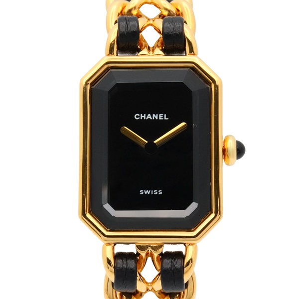 CHANEL Premiere S Wrist Watch H0001 Quartz Gold Plated leather Used Women