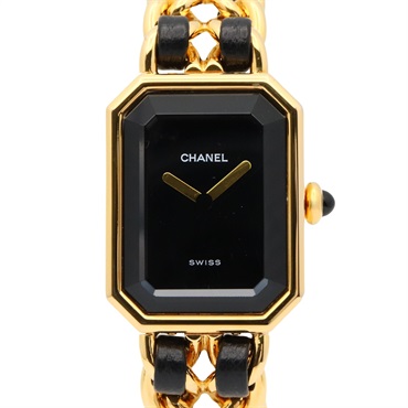 CHANEL Premiere S Wrist Watch H0001 Quartz Gold Plated leather Used Women