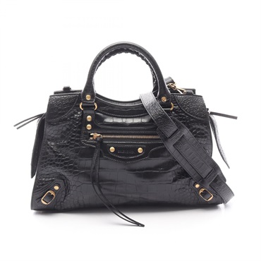 BALENCIAGA Neoclassic city Shoulder Handbag 67863423 leather Black NEW Women