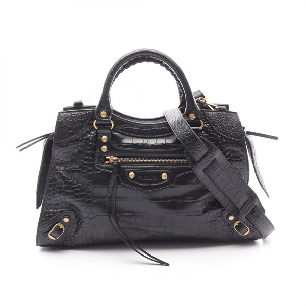 BALENCIAGA Neoclassic city Shoulder Handbag 67863423 leather Black NEW Women