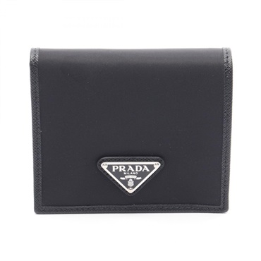 PRADA bifold compact purse wallet 2MO0042DMHF0002 Nylon leather Black NEW mens