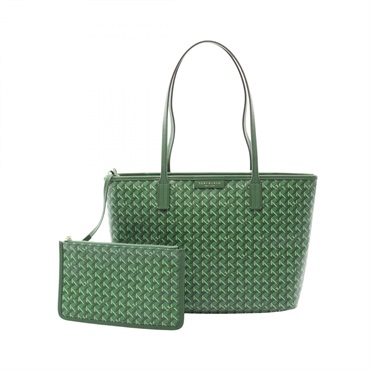 Tory Burch Ever ready Small Tote shoulder Bag 147748367  canvas leather Green
