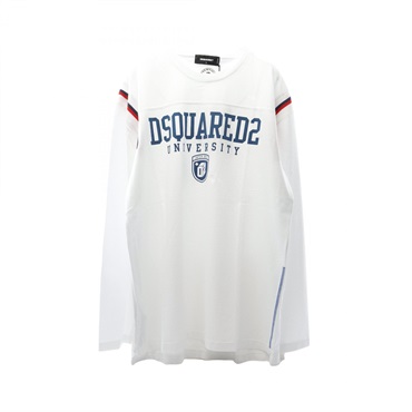 DSQUARED2 T-shirt #L long sleeves S74GD1148S20694100L cotton White NEW mens