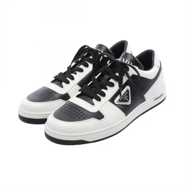 PRADA Downtown sneakers 2EE3643LKGF09678.5 leather White Black NEW mens #8 1/2