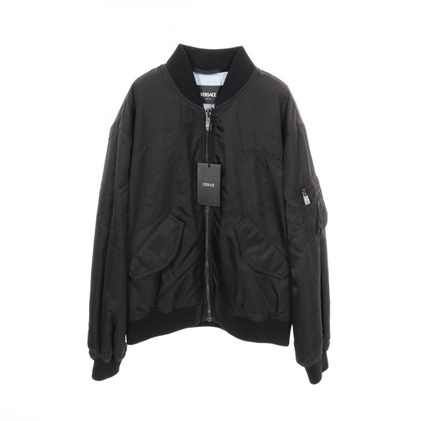 VERSACE Blouson jaclet coat 10139291A098481B000 Nylon Black NEW mens #52
