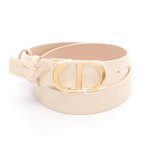 Dior 30 MONTAIGNE Belt B0447UWGA12690 leather Beige Pink NEW Women GHW