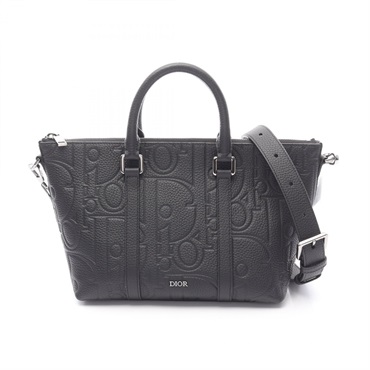 Dior Weekender PM Shoulder tote Handbag leather Black Used unisex crossbody