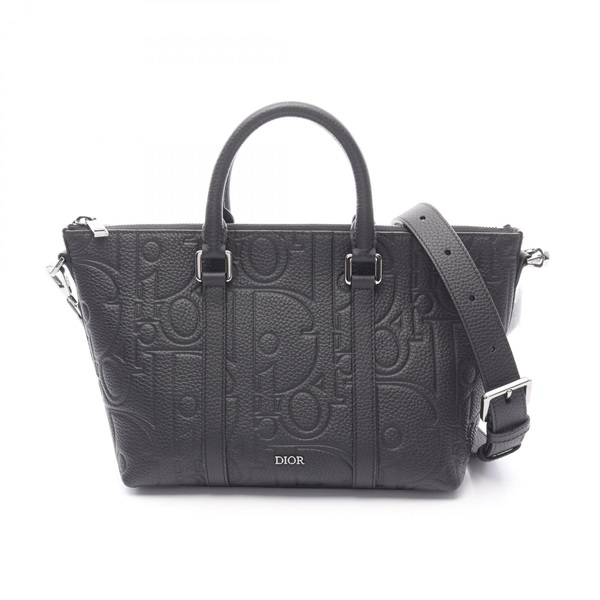 Dior Weekender PM Shoulder tote Handbag leather Black Used unisex crossbody