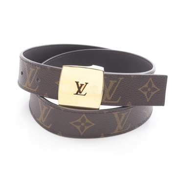 LOUIS VUITTON CeintureLV CUT Belt M6887 Monogram canas leather Brown Used Women