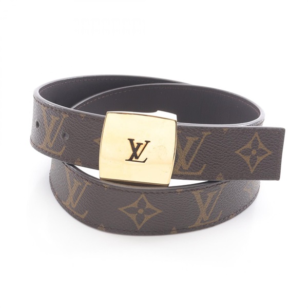 LOUIS VUITTON CeintureLV CUT Belt M6887 Monogram canas leather Brown Used Women