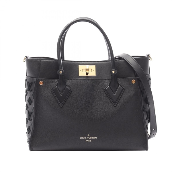 LOUIS VUITTON On My Side MM Shoulder Handbag M53826 Monogram toughage Black Used