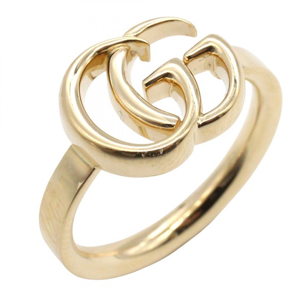 GUCCI GG Ring 18KYG Yellow Gold Used Unisex US Size 5