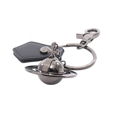 Vivienne Westwood Orb key ring holder 8203011IUOM0014N403 leather metal Black