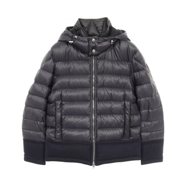 MONCLER RIOM Hooded Down Jacket Nylon Navy Size 2 Used Mens