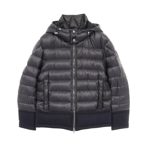MONCLER RIOM Hooded Down Jacket Nylon Navy Size 2 Used Mens