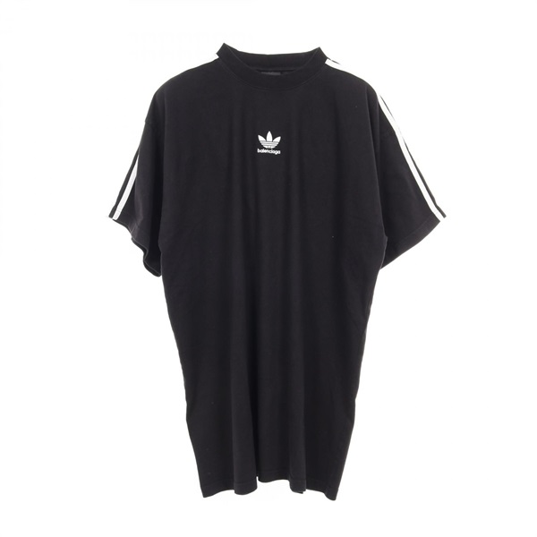BALENCIAGA × Adidas T-shirt cotton Black Size 3 Used mens