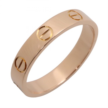CARTIER Mini Love Ring 18KRG Pink Rose Gold Used Size 52/ US 6